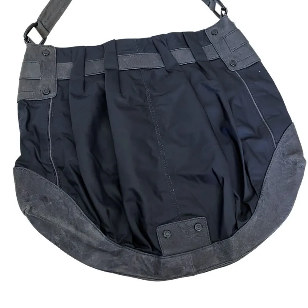 Andrew Marc Nylon & Leather Shoulder Bag